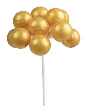 Medium Golden Balloon Clusters 7" Long *Available in 4, 12 and 36 counts*