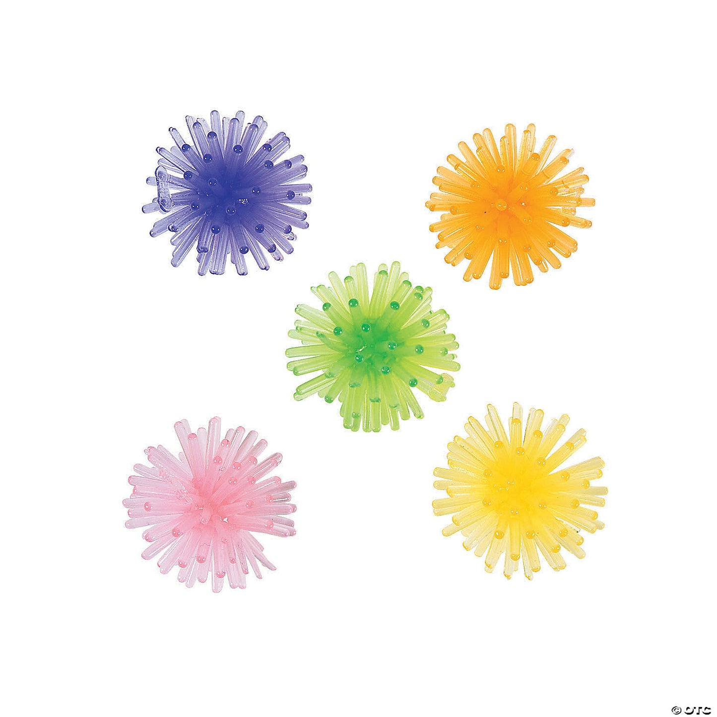 1 1/4” Bulk 72 Pc. Mini Glow-in-the-Dark Porcupine Ball Assortment | USA Decoration®