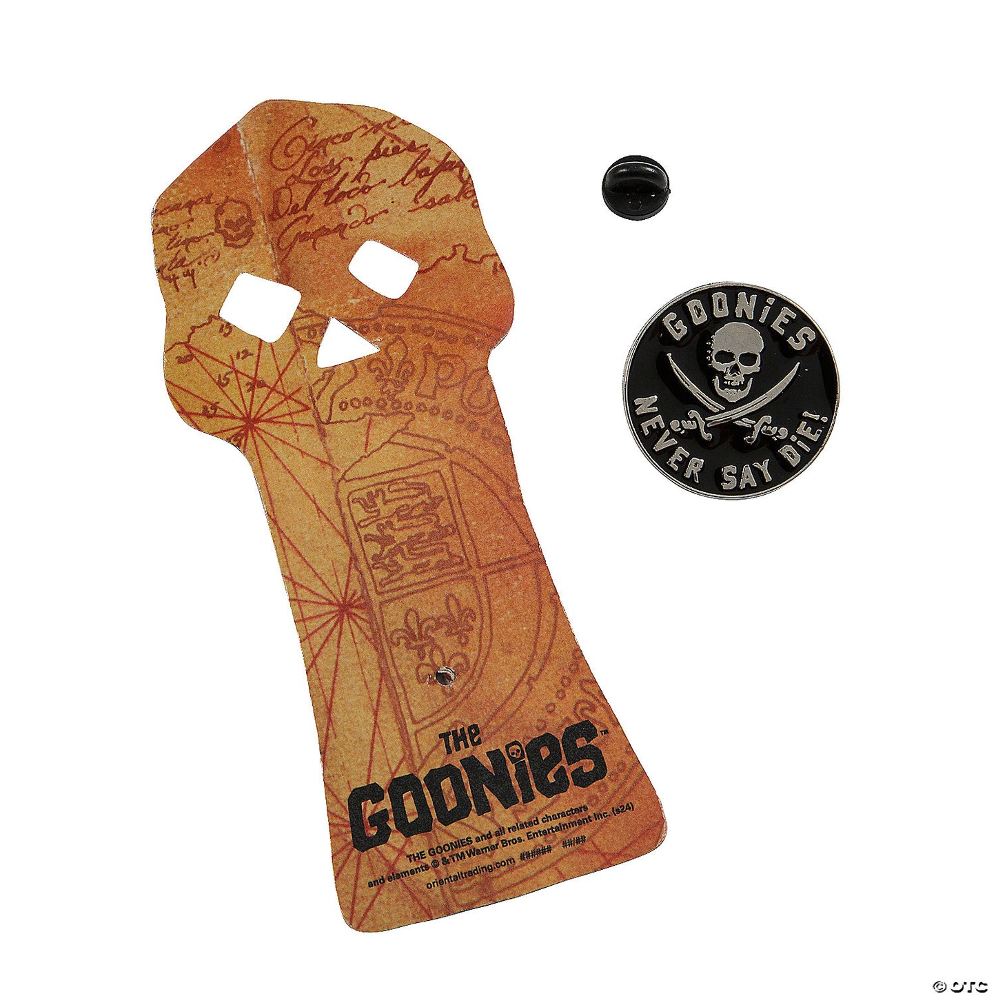 1 1/4" The Goonies™ Official Member Metal Pin with Card - 12 Pc. | USA Decoration®