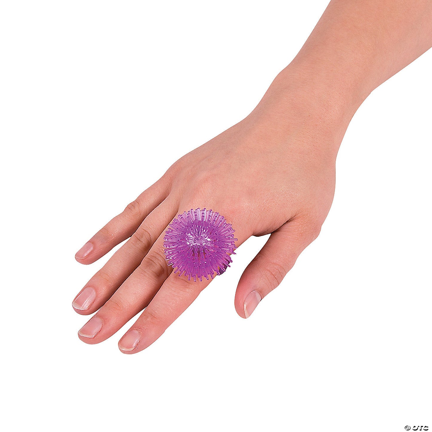 1 3/4" Pink, Purple, Blue Yellow Flashing Spike Rings - 12 Pc. | USA Decoration®