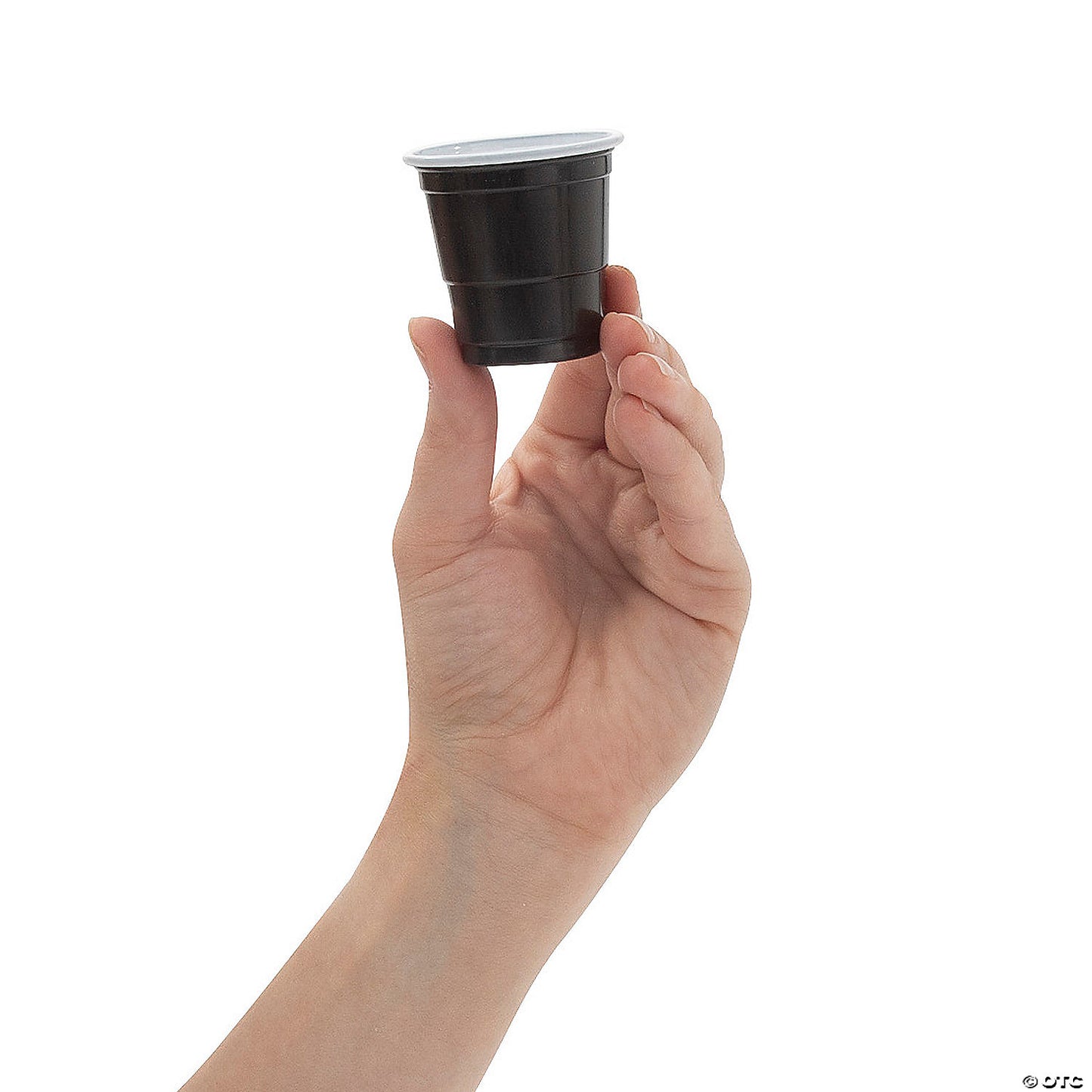 1.5 oz. Bulk 50 Ct. Black Party Cup Disposable Plastic Shot Glasses | USA Decoration®