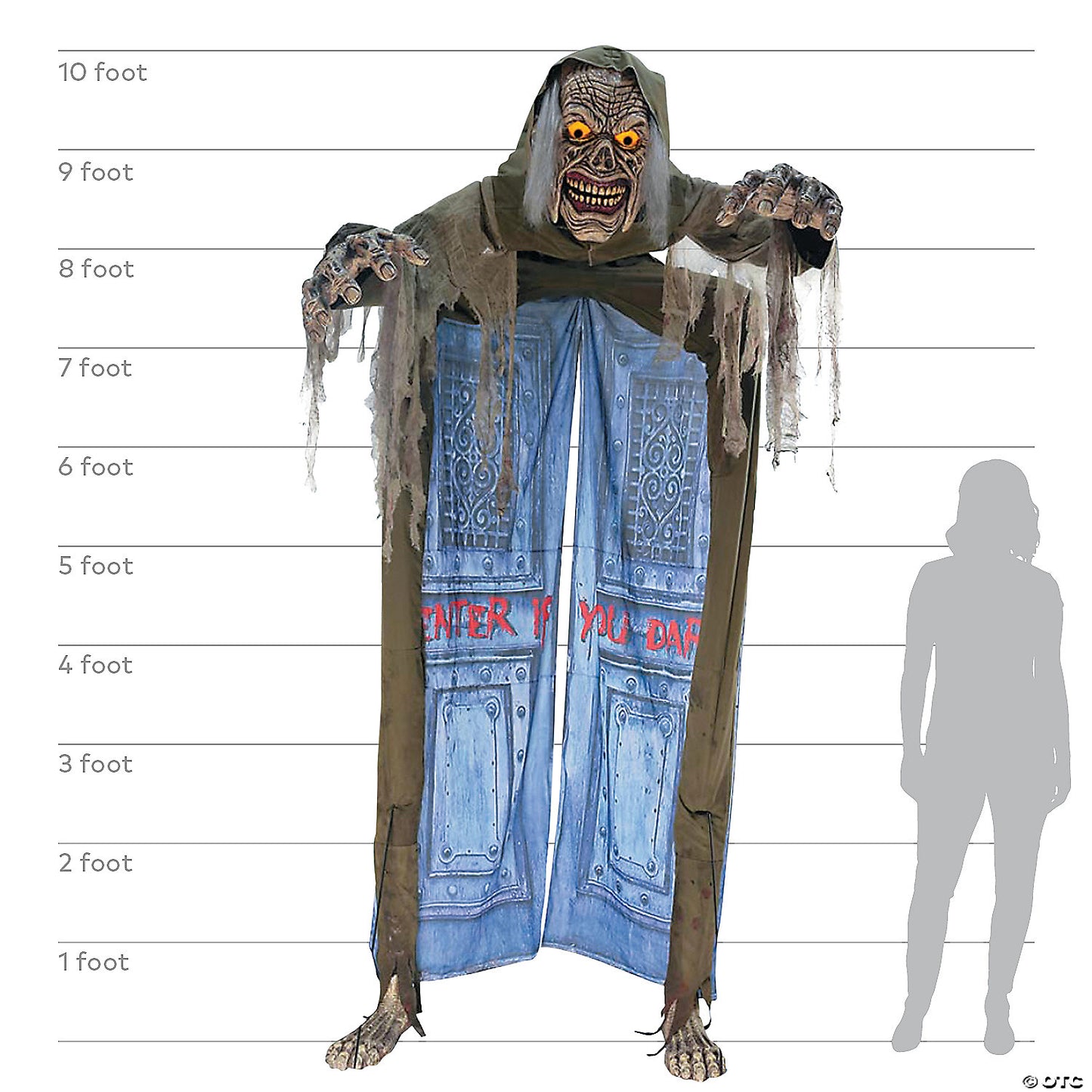 10' Animated Looming Ghoul Archway Prop | USA Decoration®