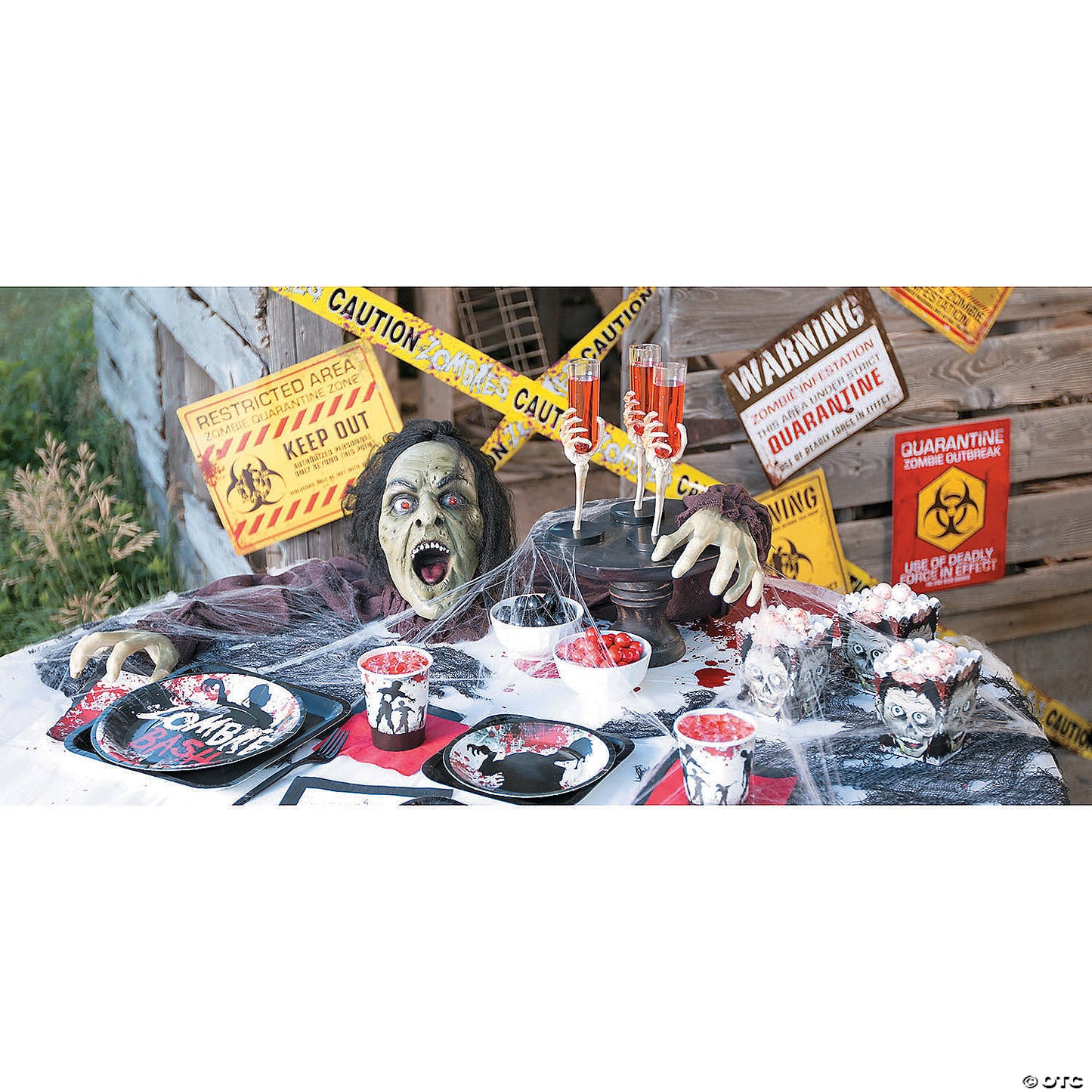 10" x 25" Clawing Zombie Groundbreaker with LED Eyes Halloween Decoration | USA Decoration®