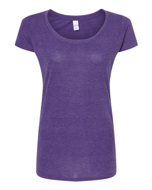 Women's Poly-Rich Scoop Neck T-Shirt | USA Decoration