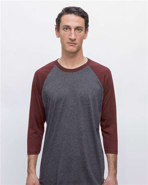 USA-Made Three Quarter Sleeve Raglan Baseball T-Shirt | USA Decoration
