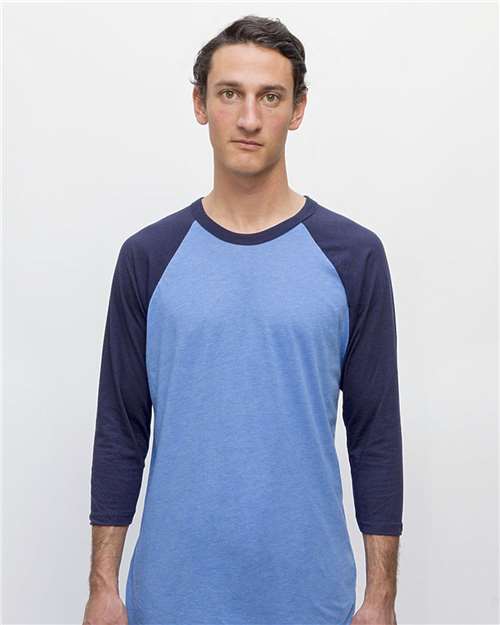 USA-Made Three Quarter Sleeve Raglan Baseball T-Shirt | USA Decoration
