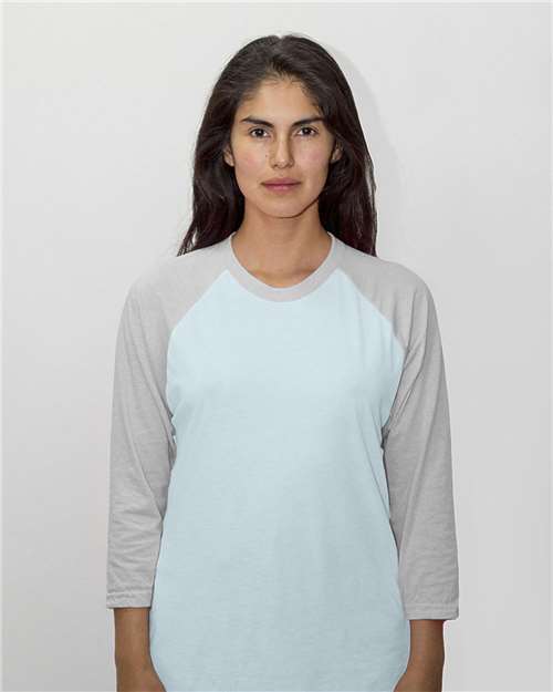 USA-Made Three Quarter Sleeve Raglan Baseball T-Shirt | USA Decoration