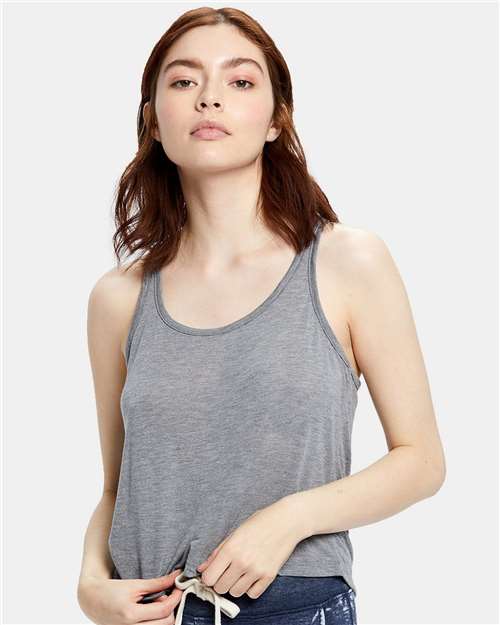 Women's Sheer Cropped Racer Tank Top | USA Decoration