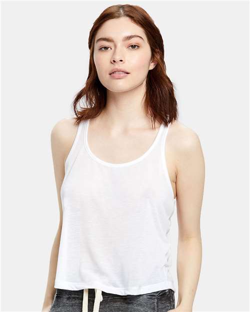 Women's Sheer Cropped Racer Tank Top | USA Decoration