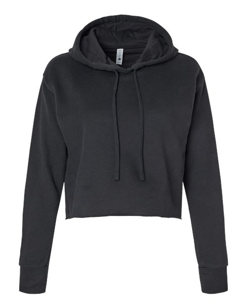 Women's Laguna Sueded Raw Edge Crop Hoodie | USA Decoration