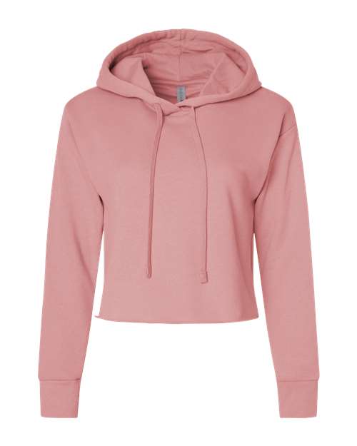 Women's Laguna Sueded Raw Edge Crop Hoodie | USA Decoration
