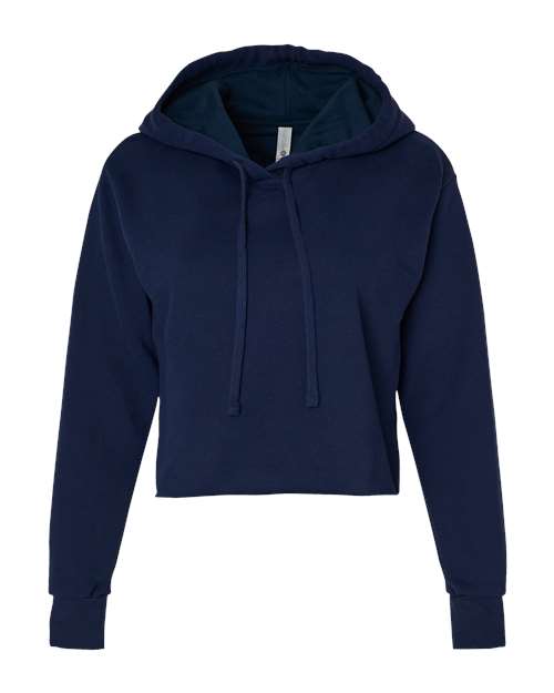 Women's Laguna Sueded Raw Edge Crop Hoodie | USA Decoration