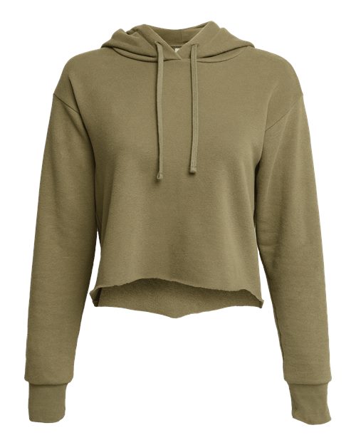 Women's Laguna Sueded Raw Edge Crop Hoodie | USA Decoration