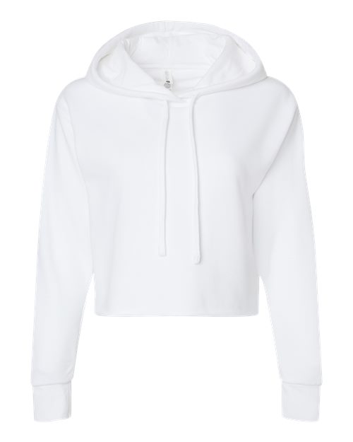 Women's Laguna Sueded Raw Edge Crop Hoodie | USA Decoration