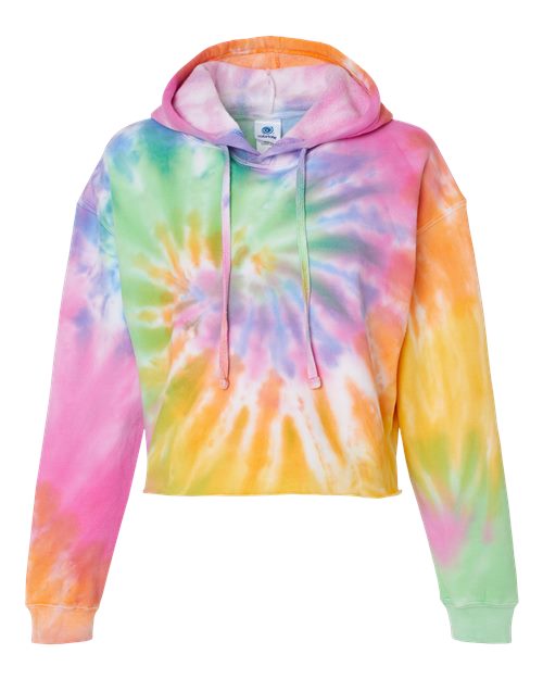 Women's Tie-Dyed Crop Hooded Sweatshirt | USA Decoration