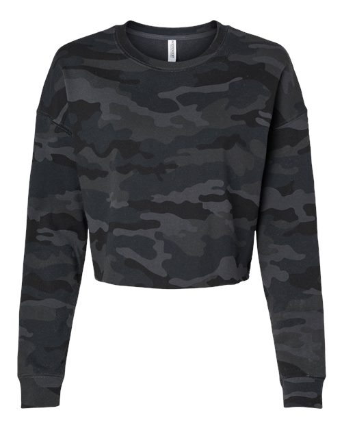 Women's Lightweight Crop Crewneck Sweatshirt | USA Decoration