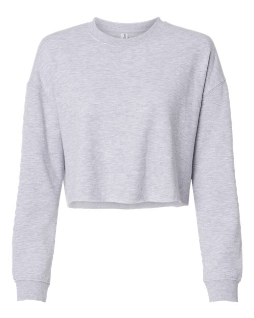 Women's Lightweight Crop Crewneck Sweatshirt | USA Decoration