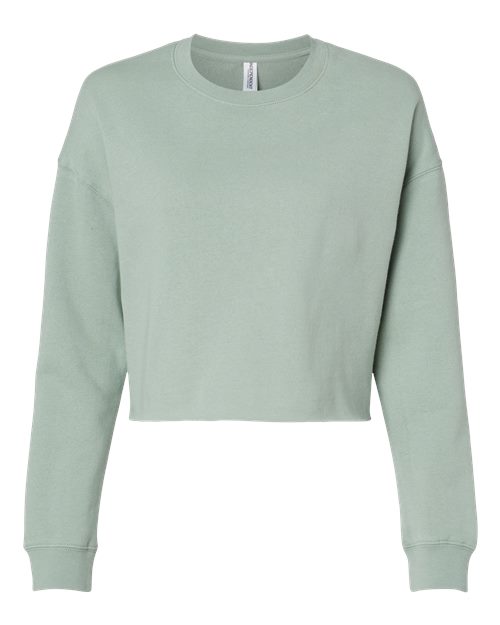 Women's Lightweight Crop Crewneck Sweatshirt | USA Decoration