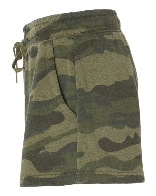 Women’s Lightweight California Wave Wash Fleece Shorts | USA Decoration