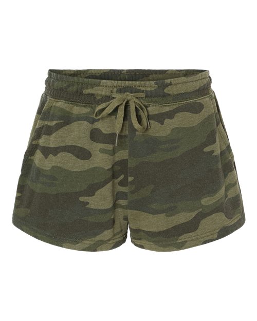 Women’s Lightweight California Wave Wash Fleece Shorts | USA Decoration