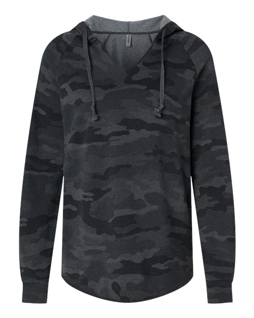 Women’s Lightweight California Wave Wash Hooded Sweatshirt | USA Decoration
