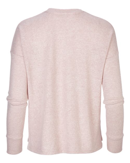 Women's Cuddle Fleece Boxy Crewneck Pullover | USA Decoration