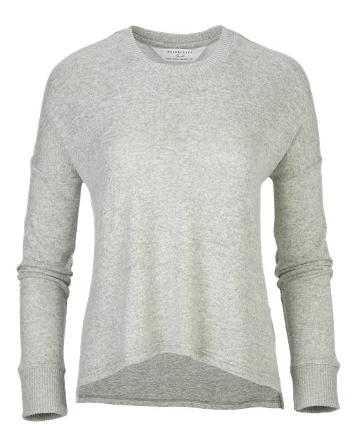 Women's Cuddle Fleece Boxy Crewneck Pullover | USA Decoration
