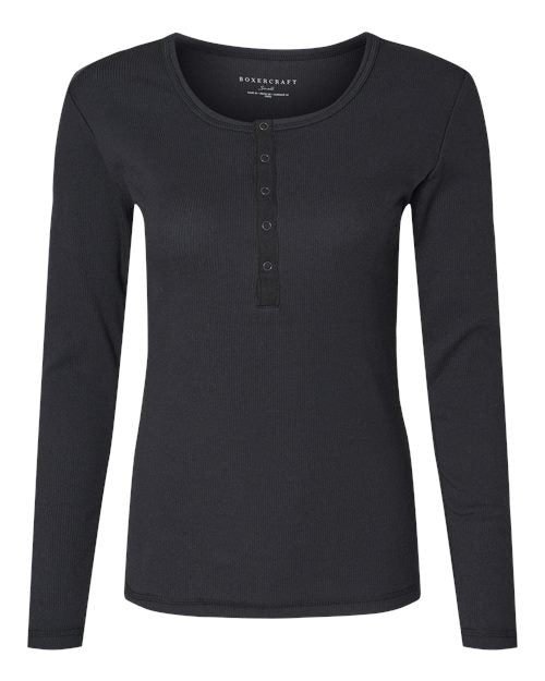 Women's Harper Long Sleeve Henley | USA Decoration