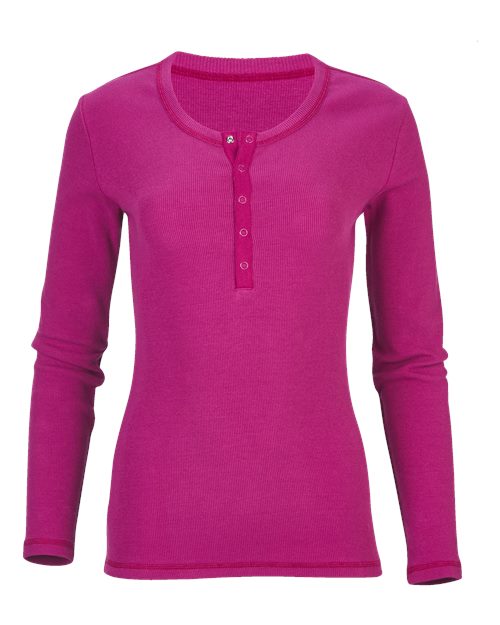 Women's Harper Long Sleeve Henley | USA Decoration