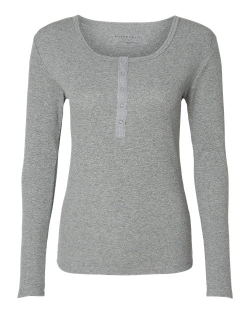 Women's Harper Long Sleeve Henley | USA Decoration
