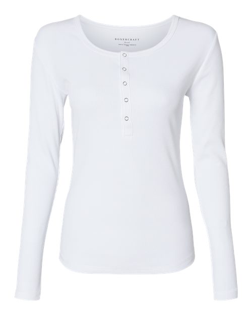 Women's Harper Long Sleeve Henley | USA Decoration