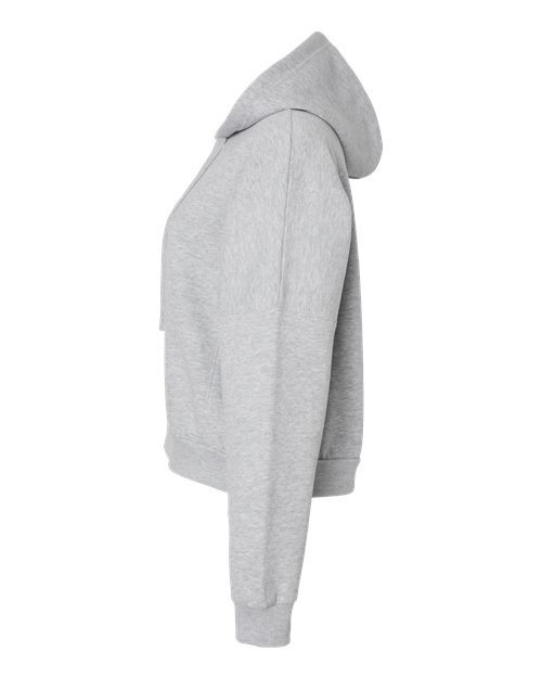 Women's Sueded Fleece Crop Hooded Sweatshirt | USA Decoration