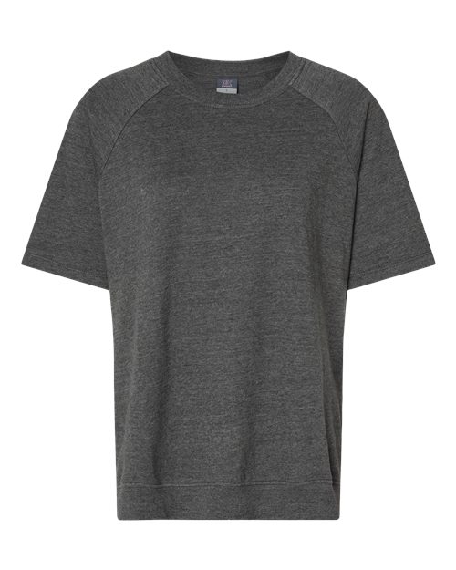 Women's French Terry Short Sleeve Crewneck Pullover | USA Decoration