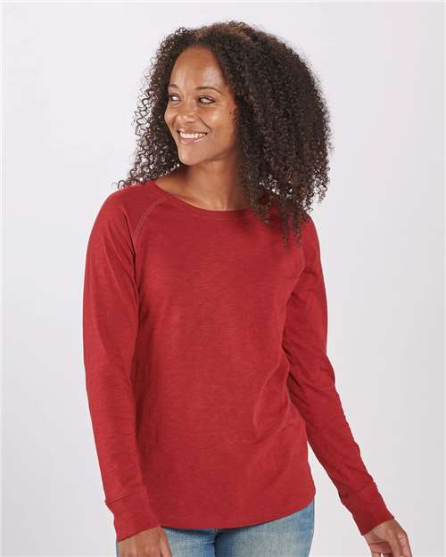 Women's Solid Preppy Patch Long Sleeve T-Shirt | USA Decoration