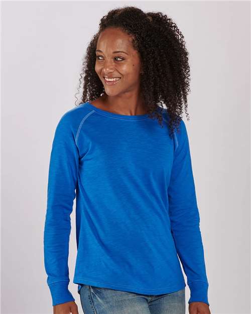 Women's Solid Preppy Patch Long Sleeve T-Shirt | USA Decoration