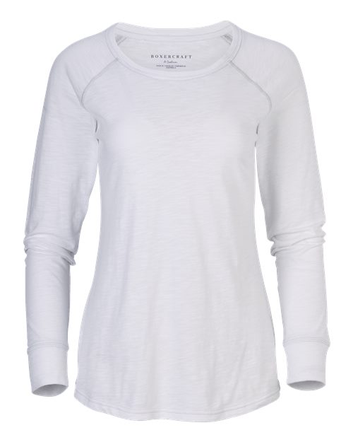 Women's Solid Preppy Patch Long Sleeve T-Shirt | USA Decoration