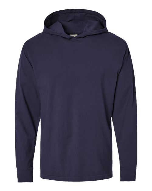Garment-Dyed Jersey Hooded Long Sleeve T-Shirt | USA Decoration®