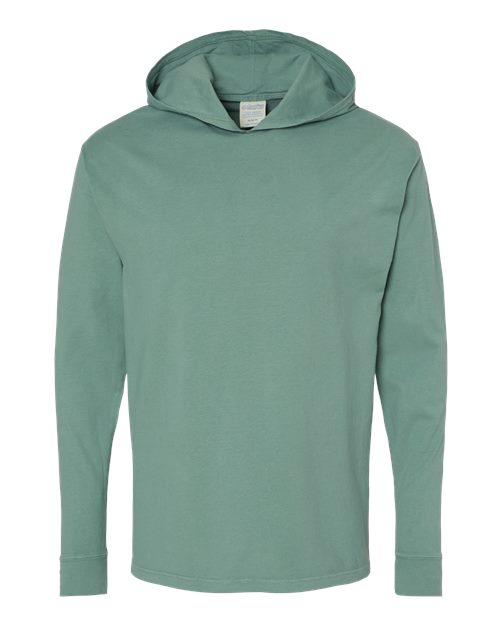 Garment-Dyed Jersey Hooded Long Sleeve T-Shirt | USA Decoration®