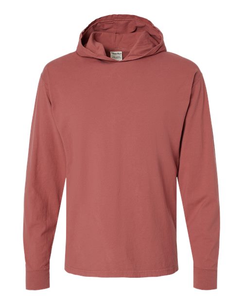 Garment-Dyed Jersey Hooded Long Sleeve T-Shirt | USA Decoration®