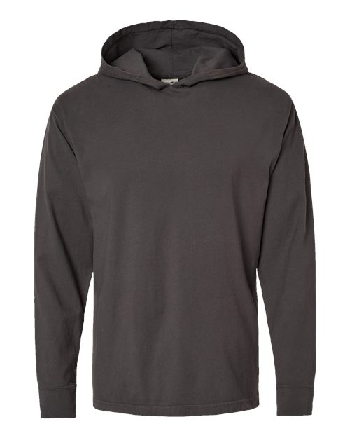 Garment-Dyed Jersey Hooded Long Sleeve T-Shirt | USA Decoration®