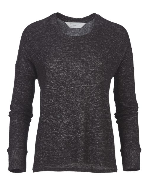 Women's Cuddle Fleece Boxy Crewneck Pullover | USA Decoration