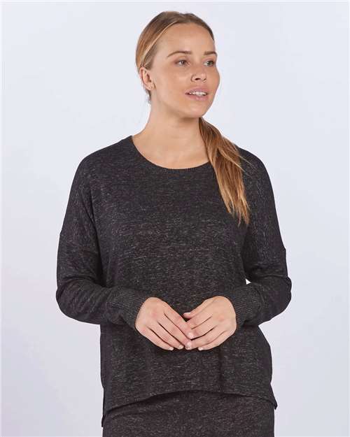 Women's Cuddle Fleece Boxy Crewneck Pullover | USA Decoration