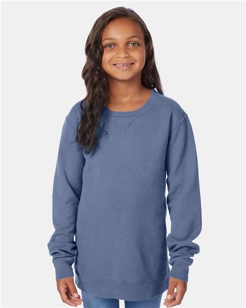 Garment-Dyed Youth Crewneck Sweatshirt | USA Decoration®
