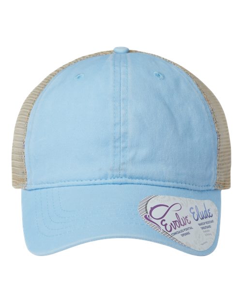 Women's Washed Mesh-Back Cap | USA Decoration