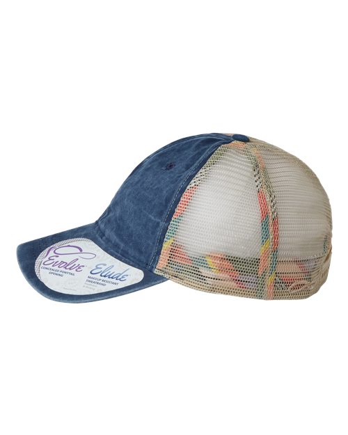 Women's Washed Mesh-Back Cap | USA Decoration