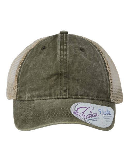 Women's Washed Mesh-Back Cap | USA Decoration