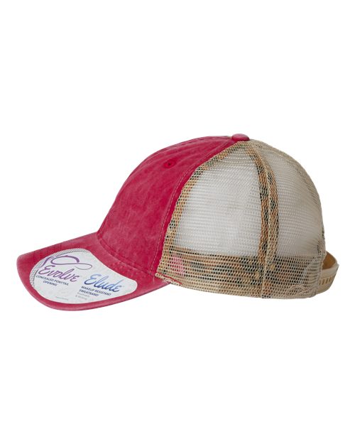 Women's Washed Mesh-Back Cap | USA Decoration