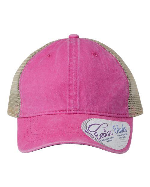 Women's Washed Mesh-Back Cap | USA Decoration