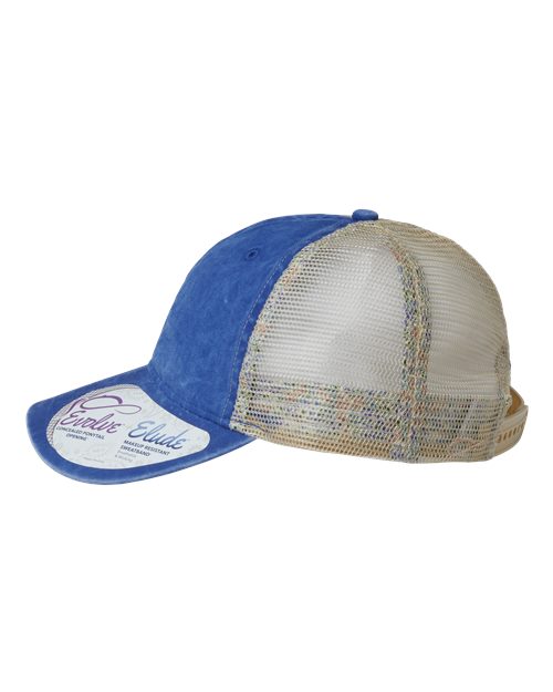 Women's Washed Mesh-Back Cap | USA Decoration