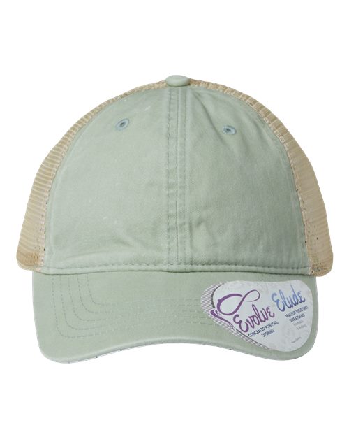 Women's Washed Mesh-Back Cap | USA Decoration